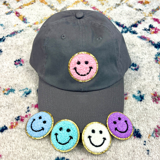 Happy Smile Chenille Patch Hat
