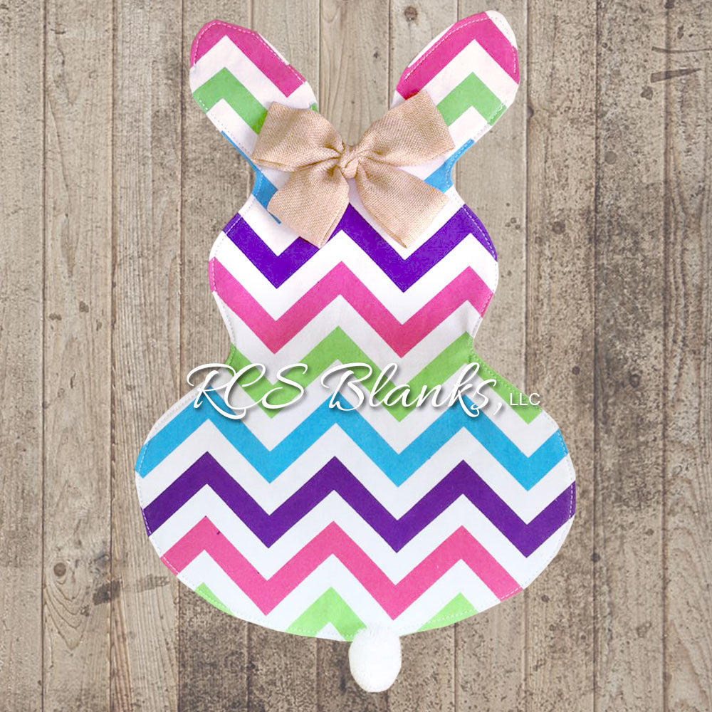 Chevron Easter Bunny Garden Flag