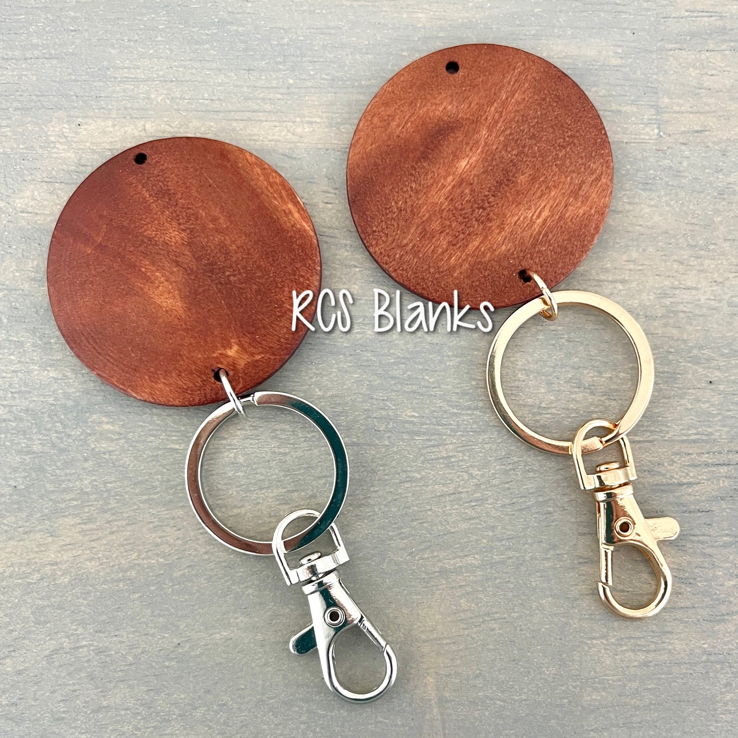 Lanyard Wood Disc w/ Clip