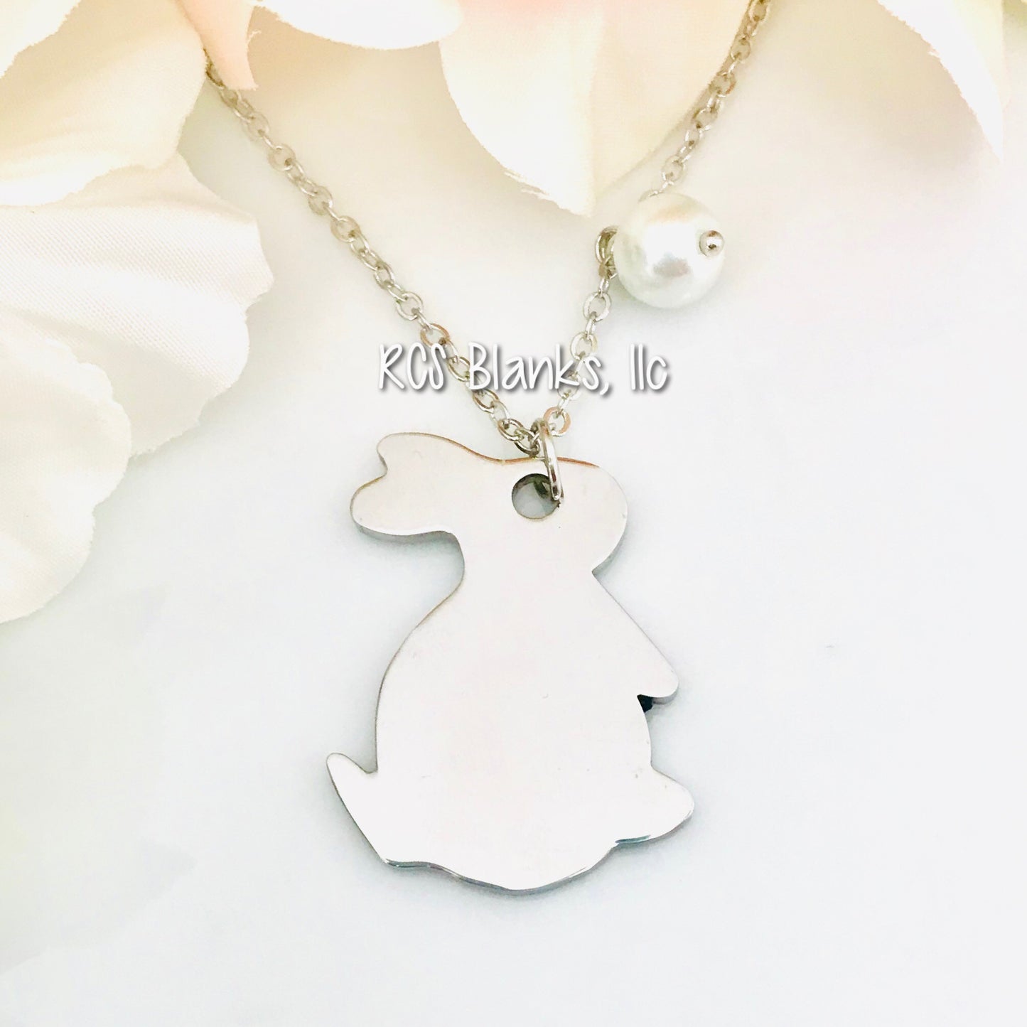 Rabbit & Pearl Pendant Necklace