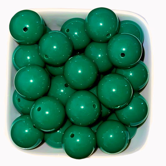 Dark Green 20mm Acrylic Beads - 5 pk.