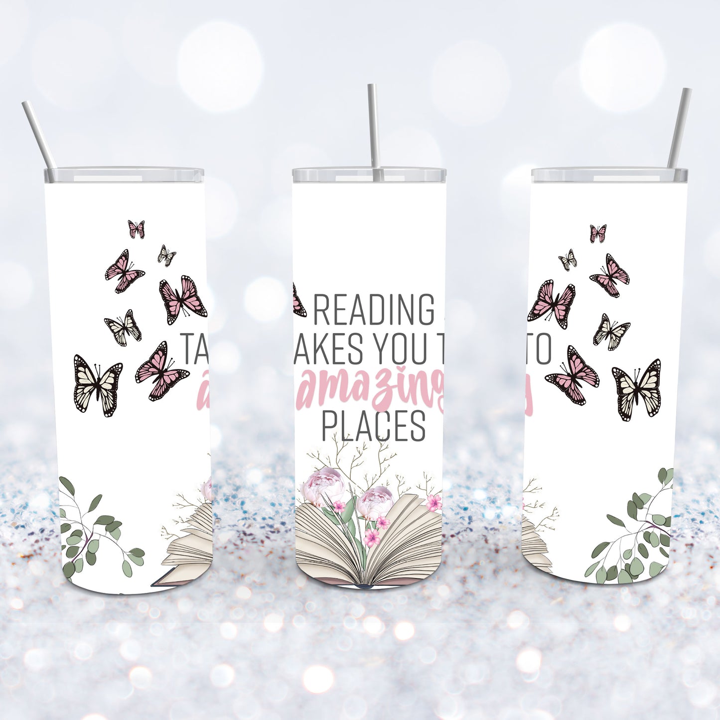 Reading Takes You Places Tumbler