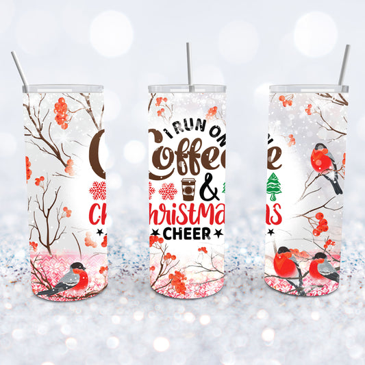 Birds Coffee & Christmas Cheer Tumbler