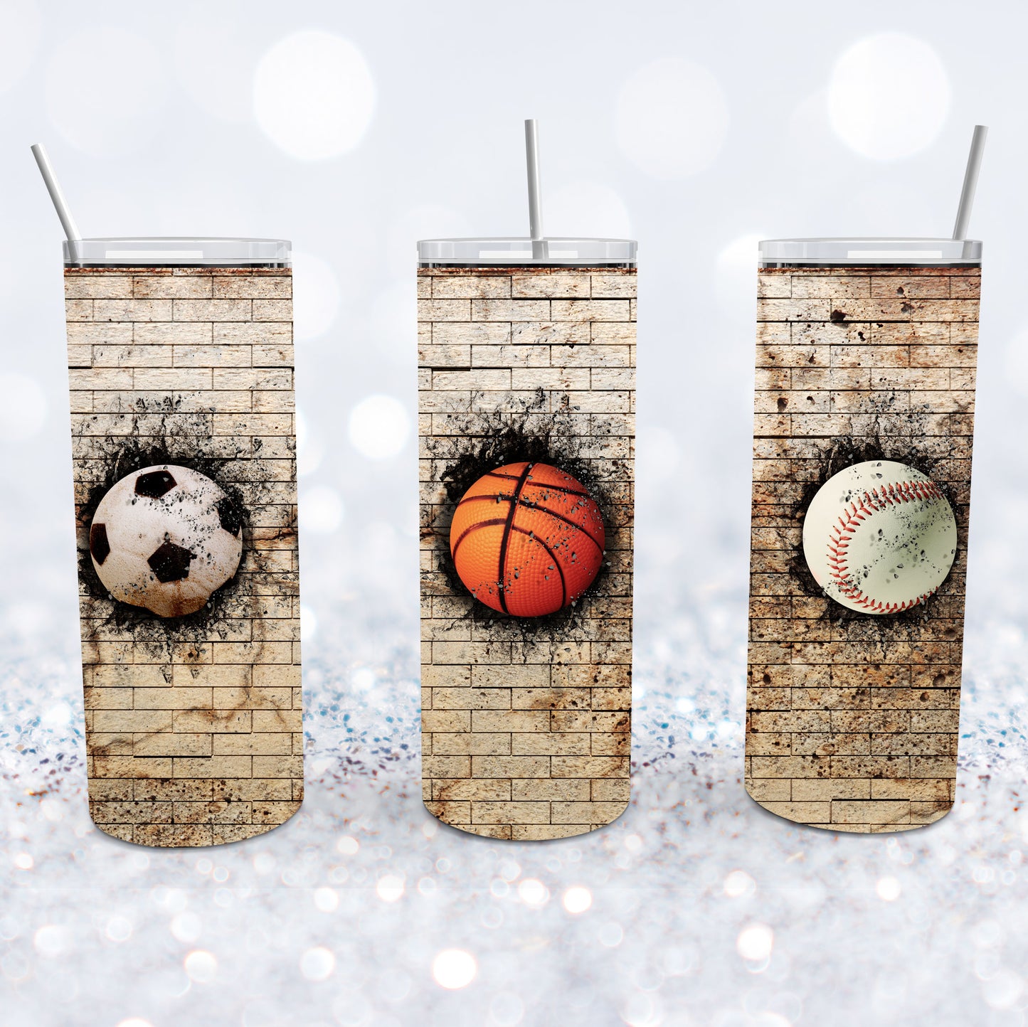 Baseball Basketball and Soccer Tumbler