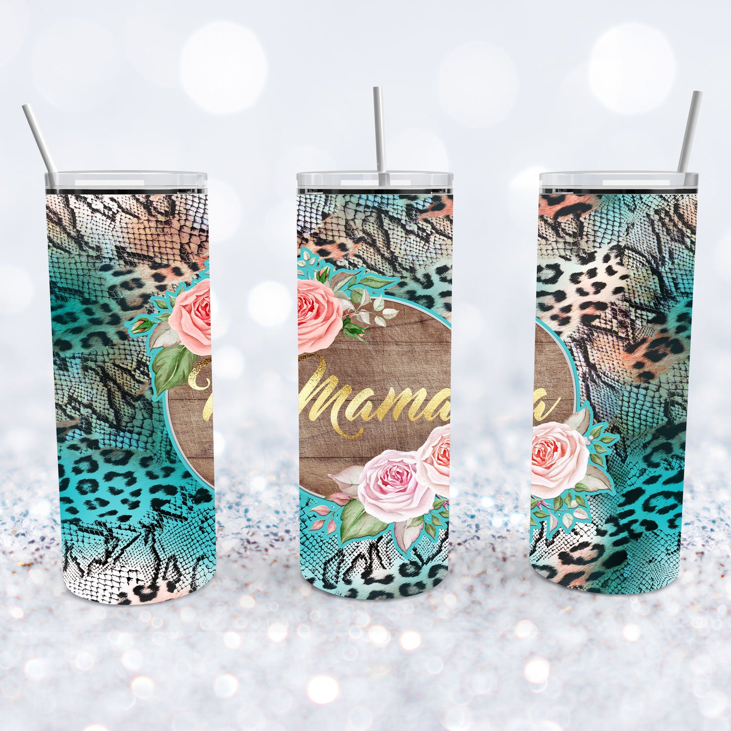 Snakeskin Leopard Mama Tumbler