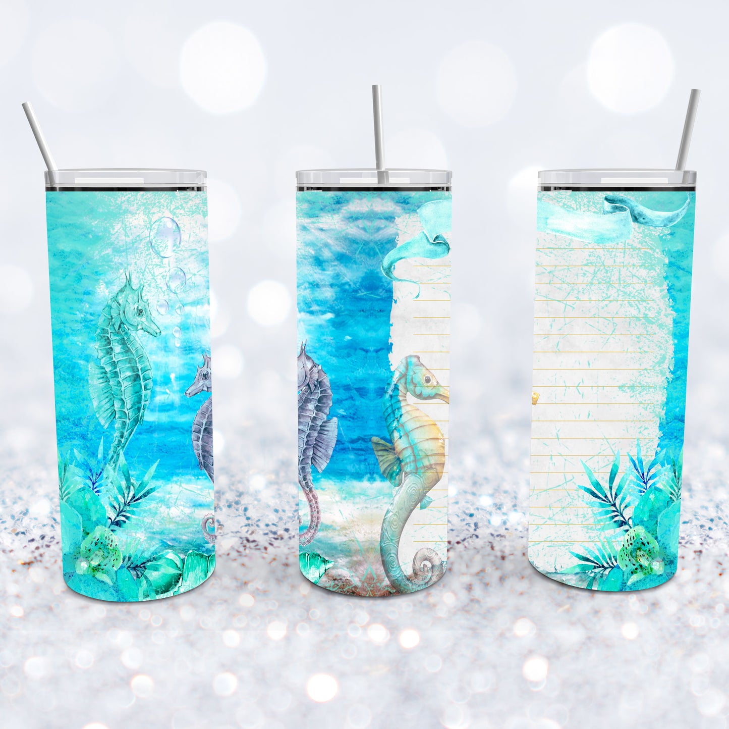 Tropical Underwater Seahorses Tumbler