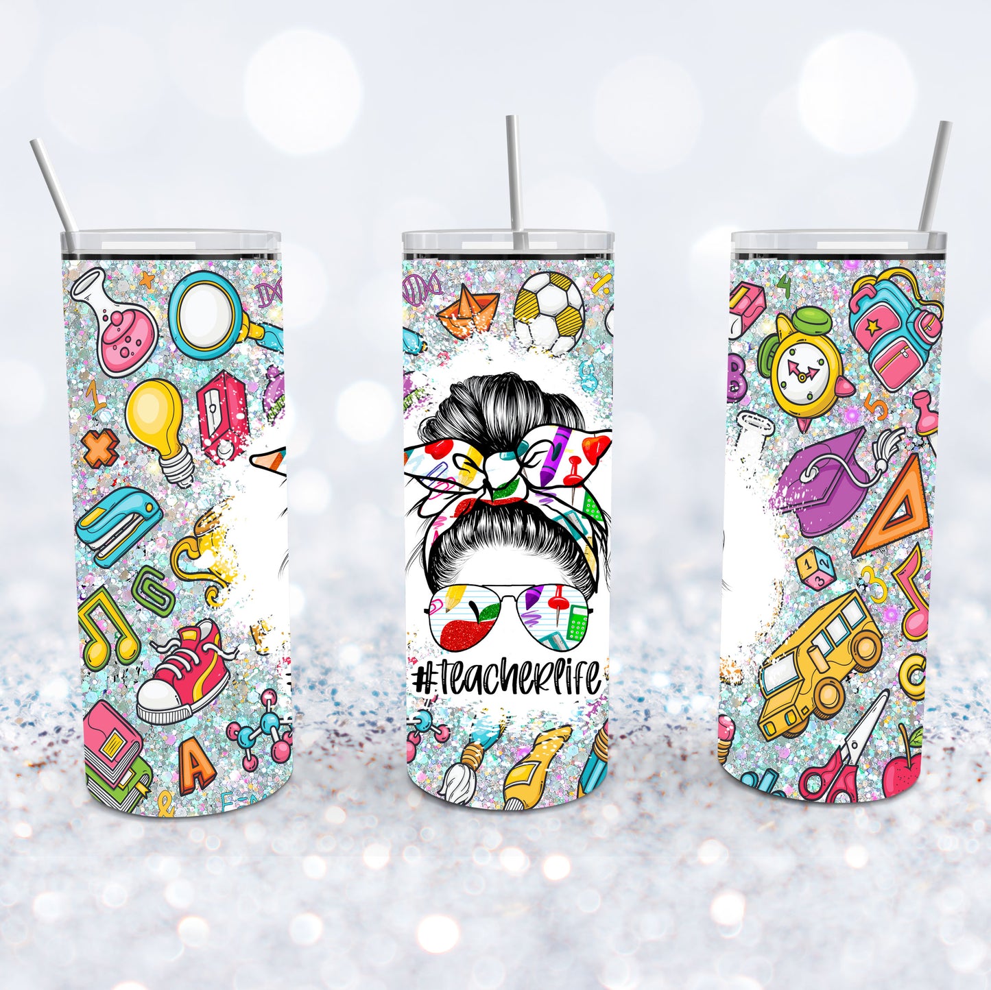 Messy Bun Teacher Life - Back To School Tumbler