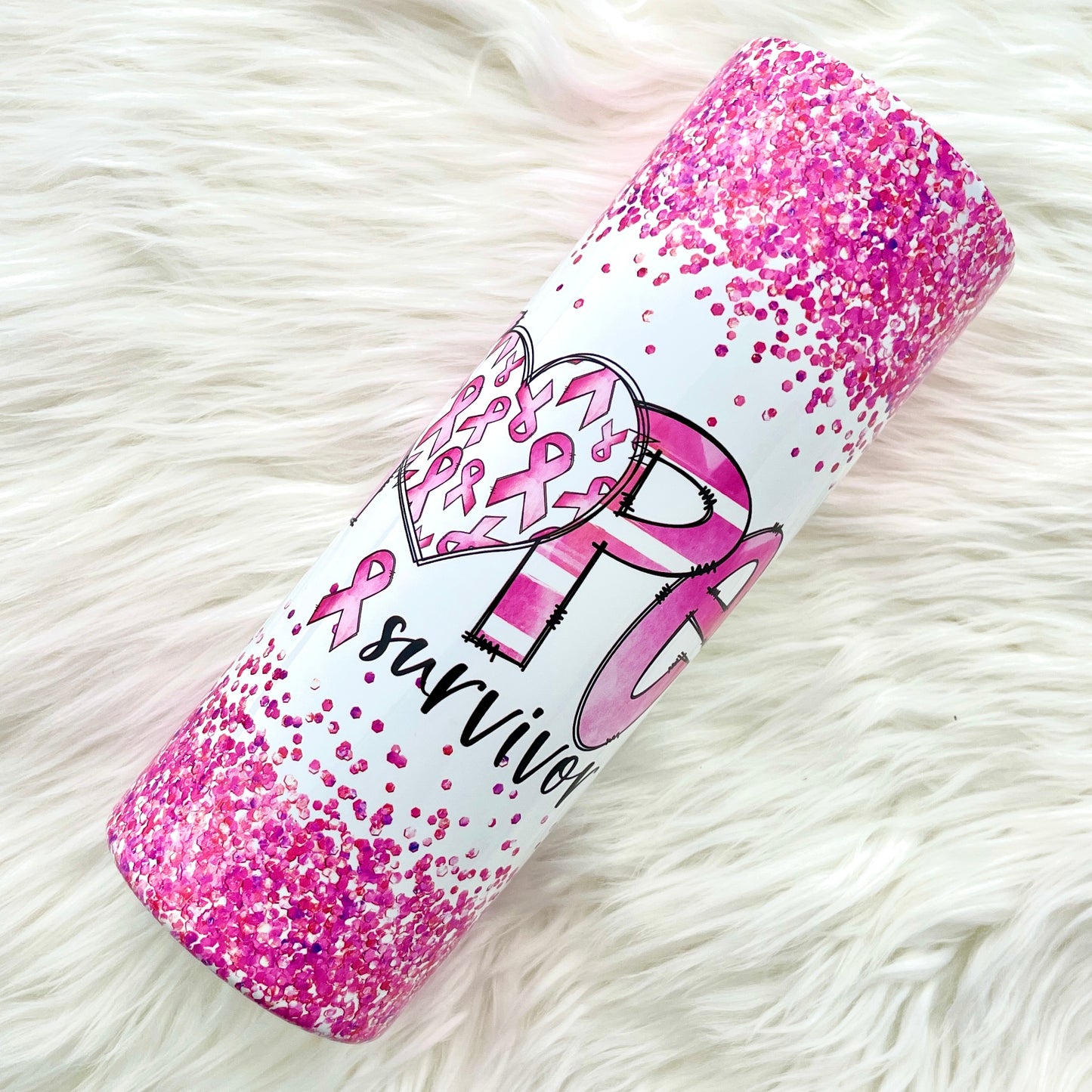 Pink Ribbon Hope Survivor Tumbler