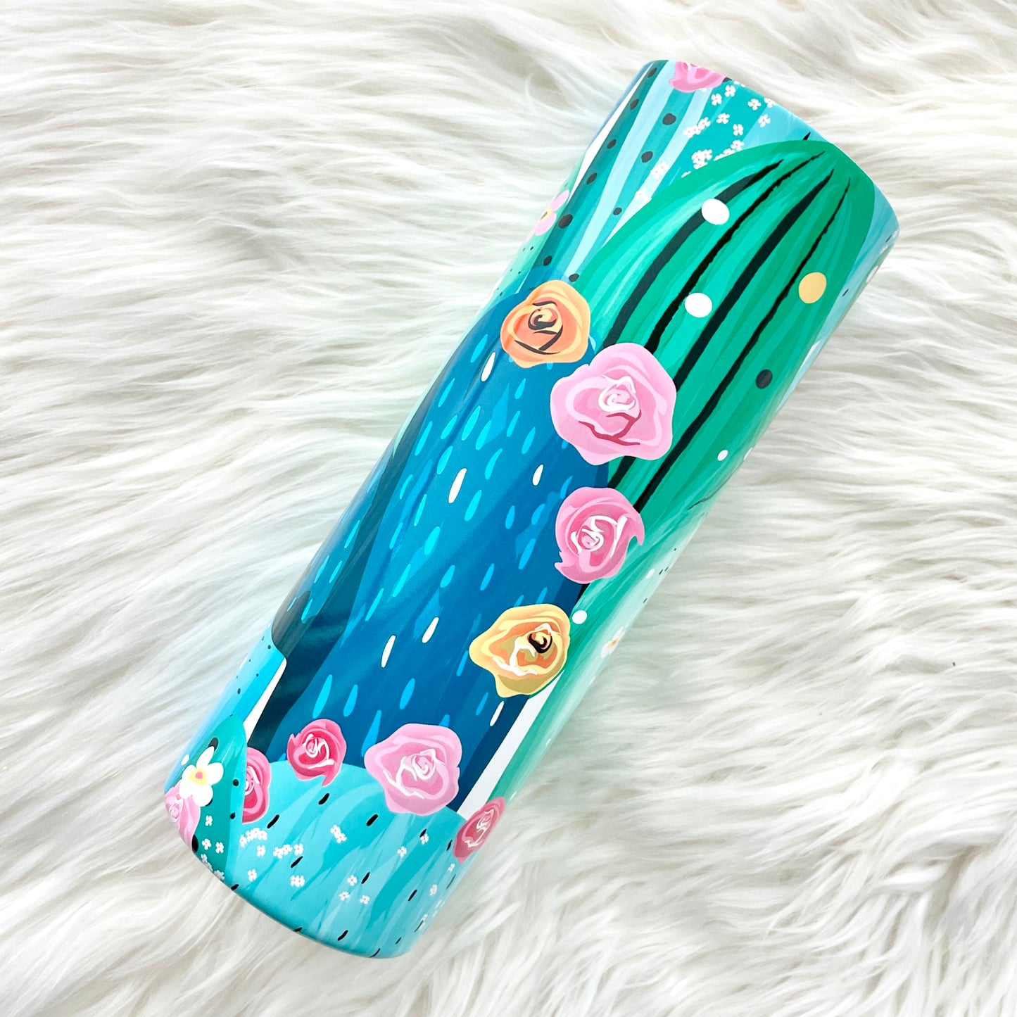 Floral Cactus Tumbler