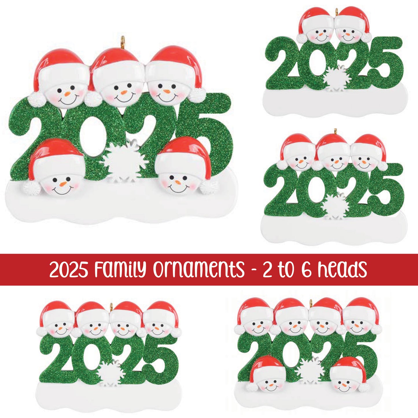 *** Pre-Order *** 2025 Snowman Family Christmas Ornament