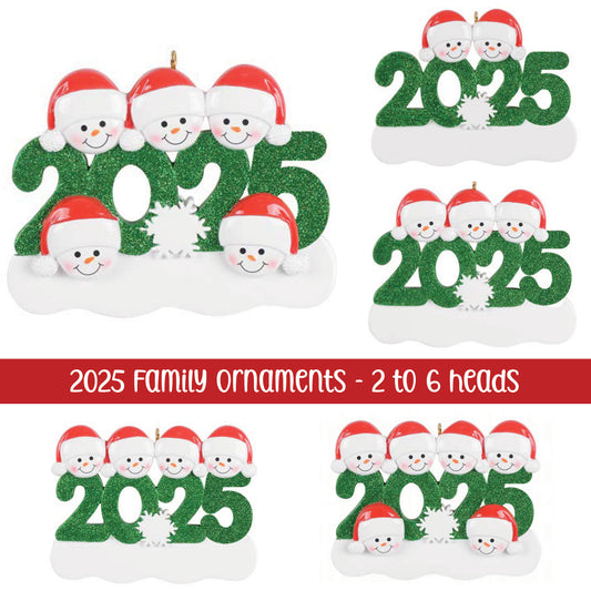 *** Pre-Order *** 2025 Snowman Family Christmas Ornament