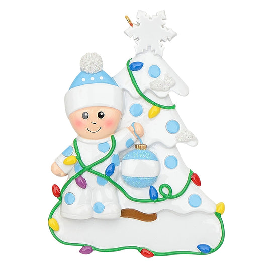 Baby's 1st Christmas Tree Ornament - Blue