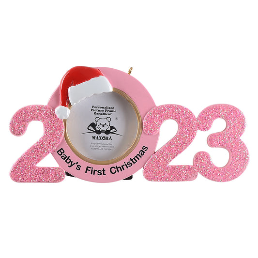 Baby's First Christmas Ornament 2023 - Pink