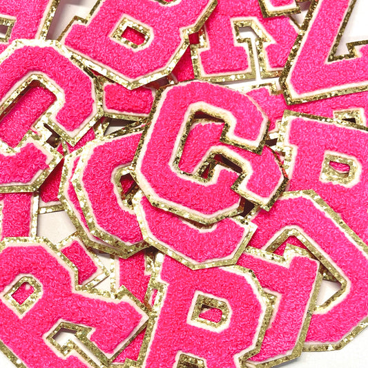 Hot Pink Chenille Letters
