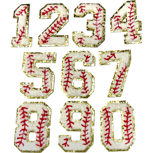 Chenille Baseball Numbers