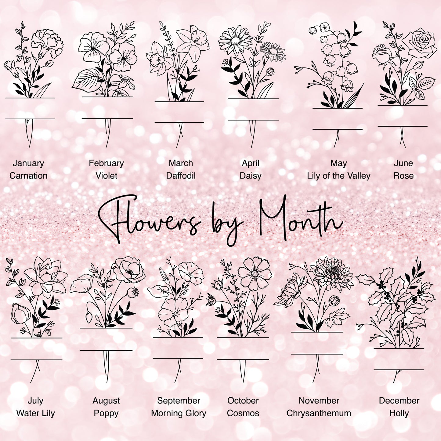 Birth Month Flower Personalized Tumbler