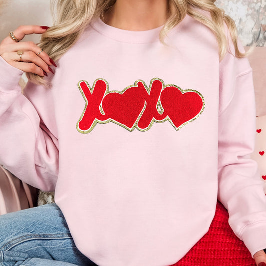 XOXO Red Chenille Patches