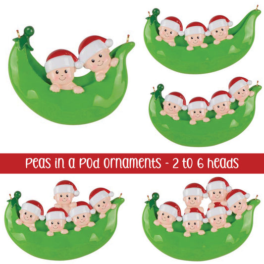 *** Pre-Order *** Peas In A Pod Family Christmas Ornament