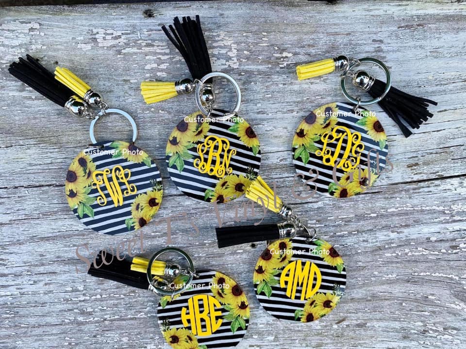 Summer Sunflowers Acrylic Keychain