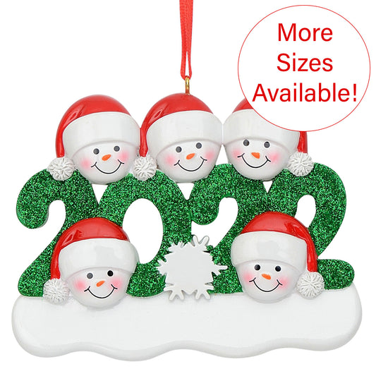 2022 Snowman Family Christmas Ornament