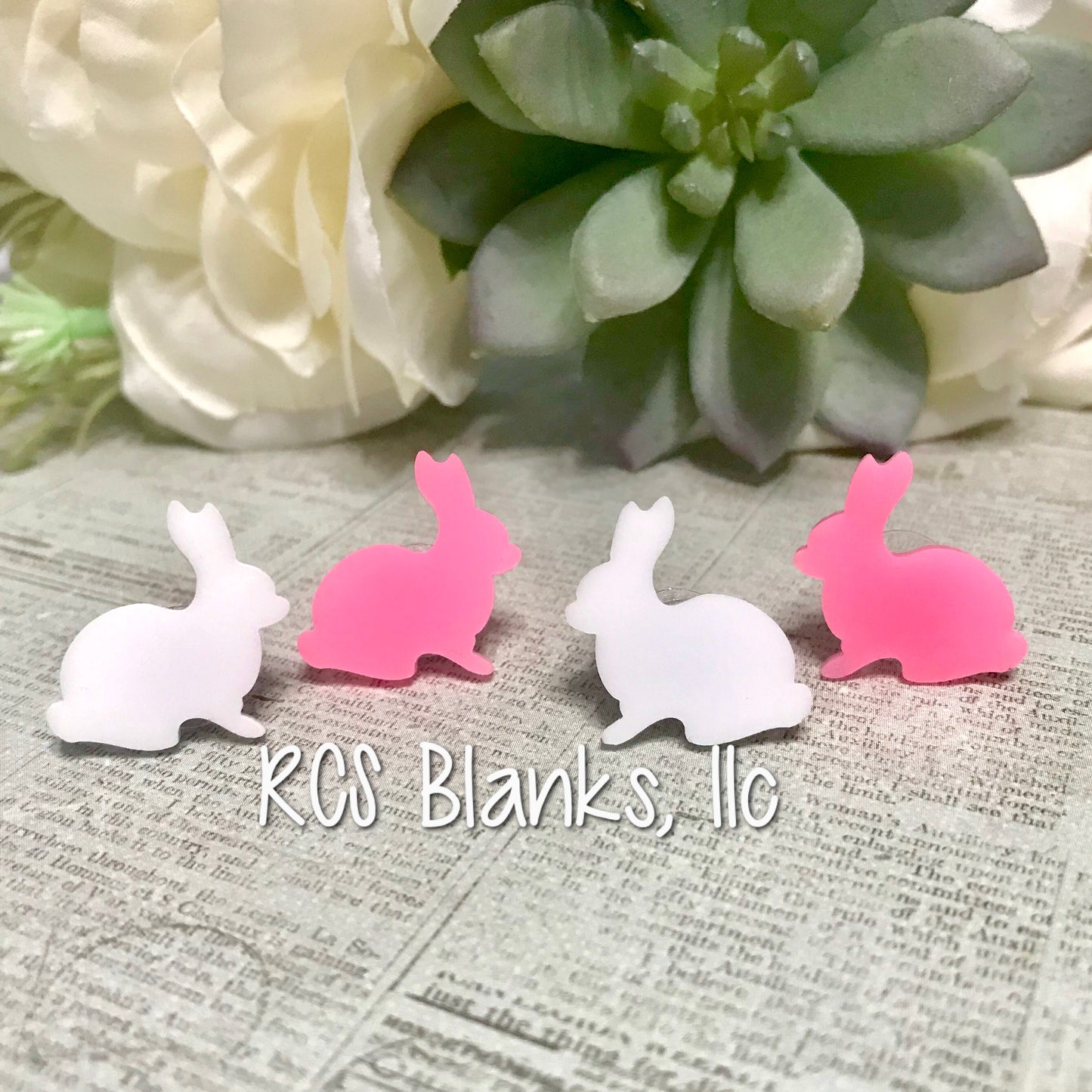 Rabbit Acrylic Earrings