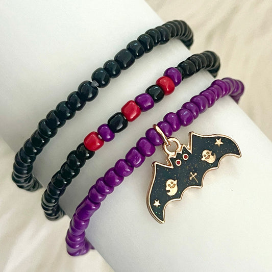 Bat Halloween Bracelet Set