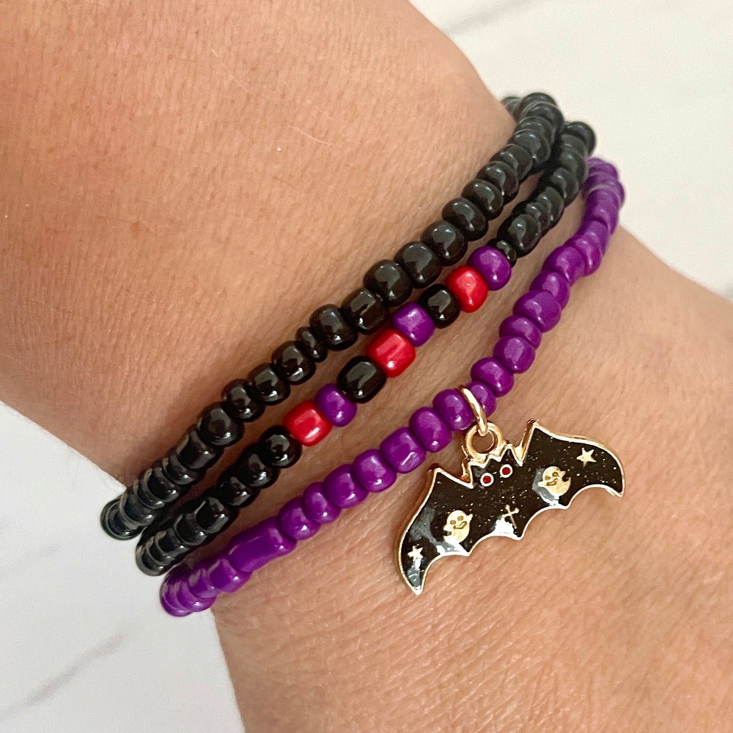 Bat Halloween Bracelet Set