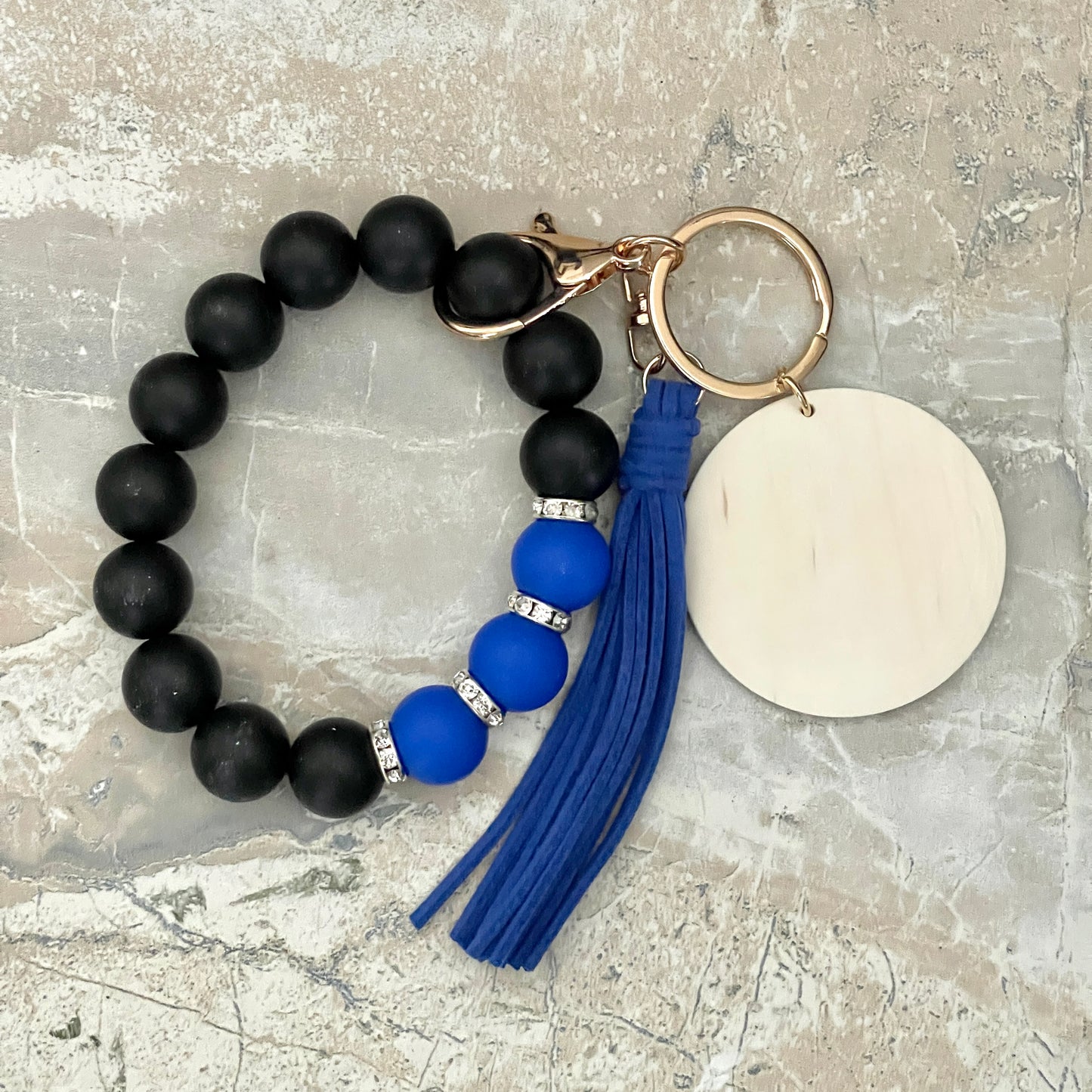 Back The Blue Beaded Bracelet