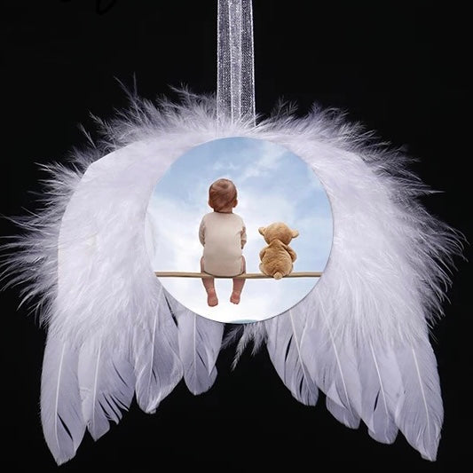 Feather Angel Wings Memorial Ornament