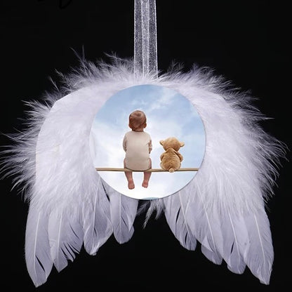 Feather Angel Wings Memorial Ornament