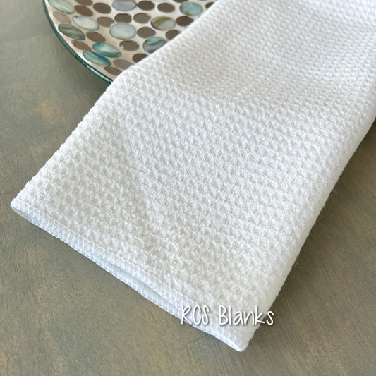White Waffle Weave Tea Towel for Sublimation