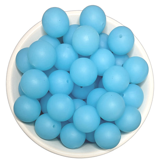 Translucent Blue 19mm Silicone Beads - 5 pk.