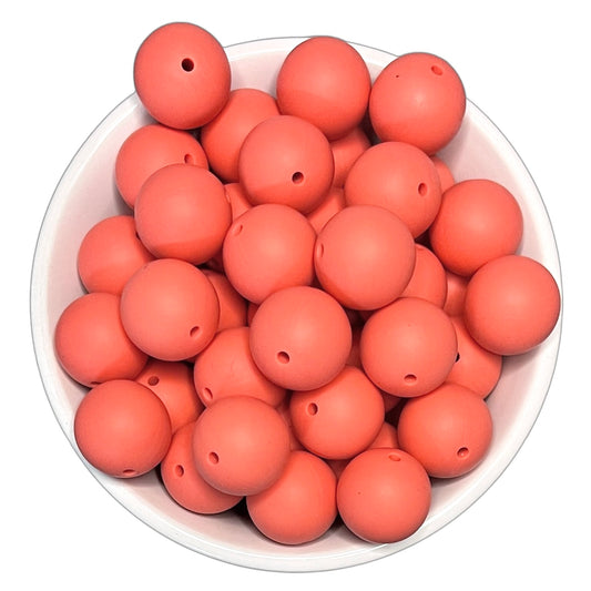 Coral Blast 19mm Silicone Beads - 5 pk.