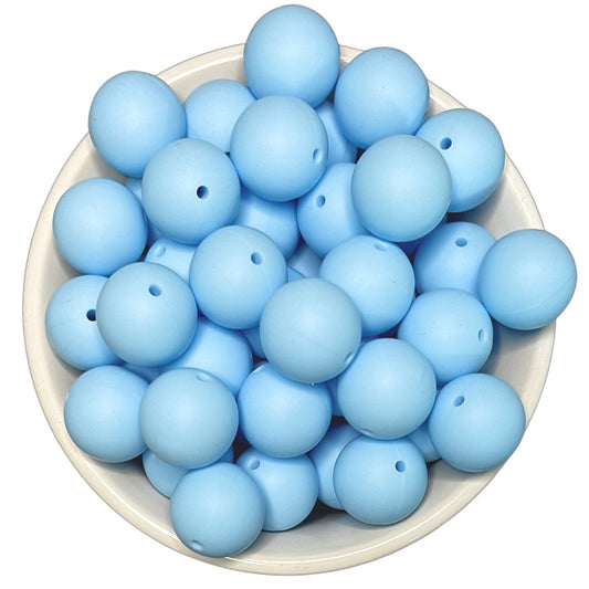 Bright Sky 15mm Silicone Beads - 10 pk.