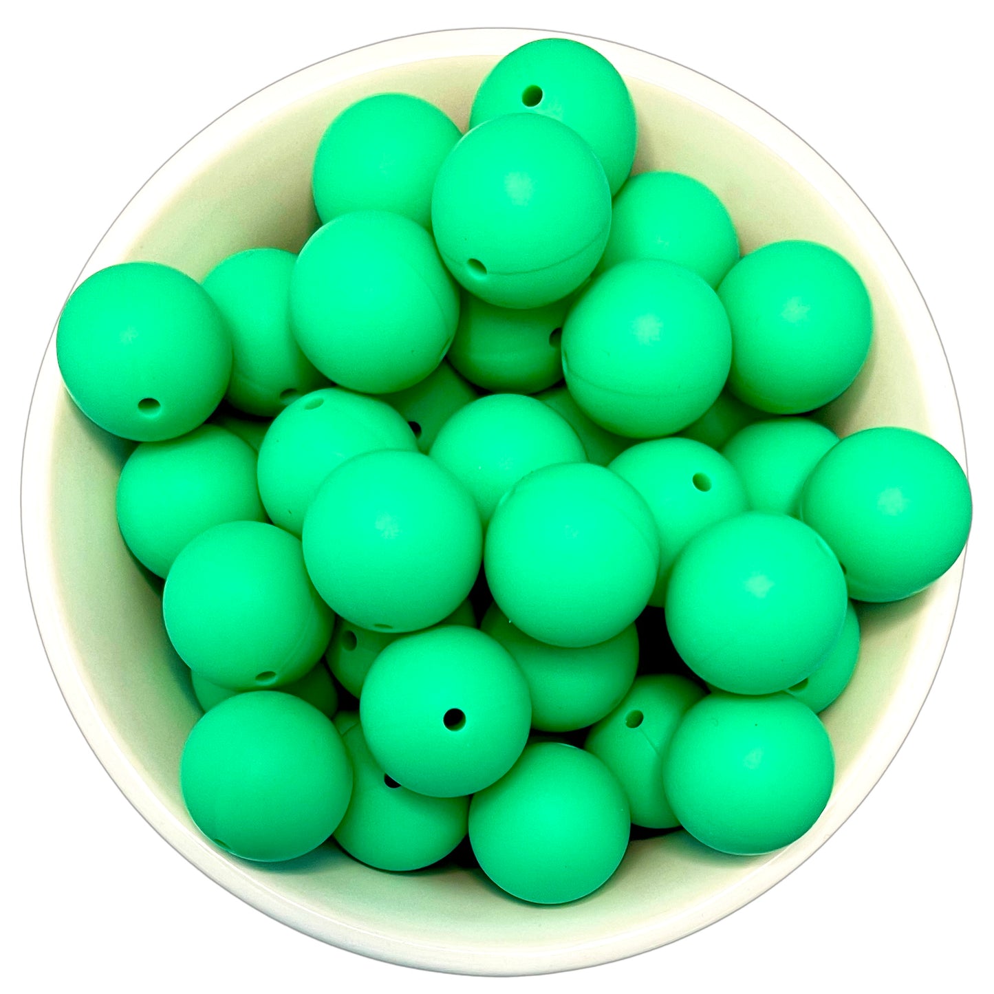 Easter Green 19mm Silicone Beads - 5 pk.