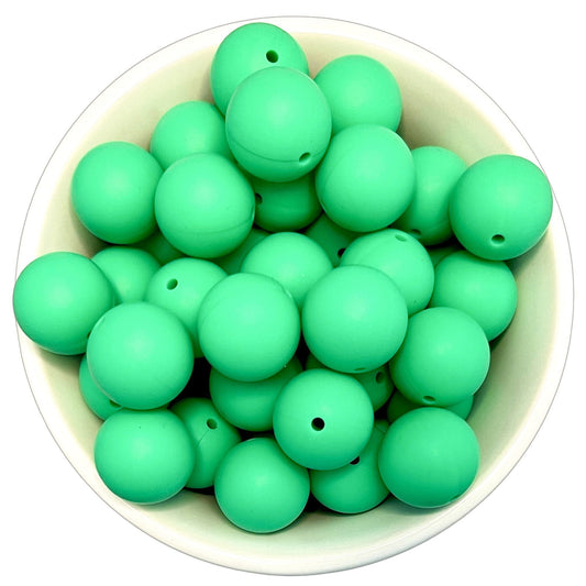 Easter Green 15mm Silicone Beads - 10 pk.