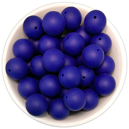 Navy Blue 19mm Silicone Beads - 5 pk.