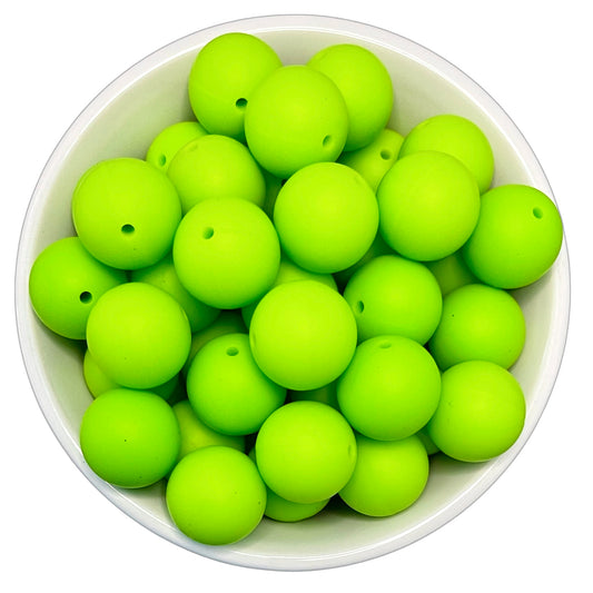 Key Lime 19mm Silicone Beads - 5 pk.