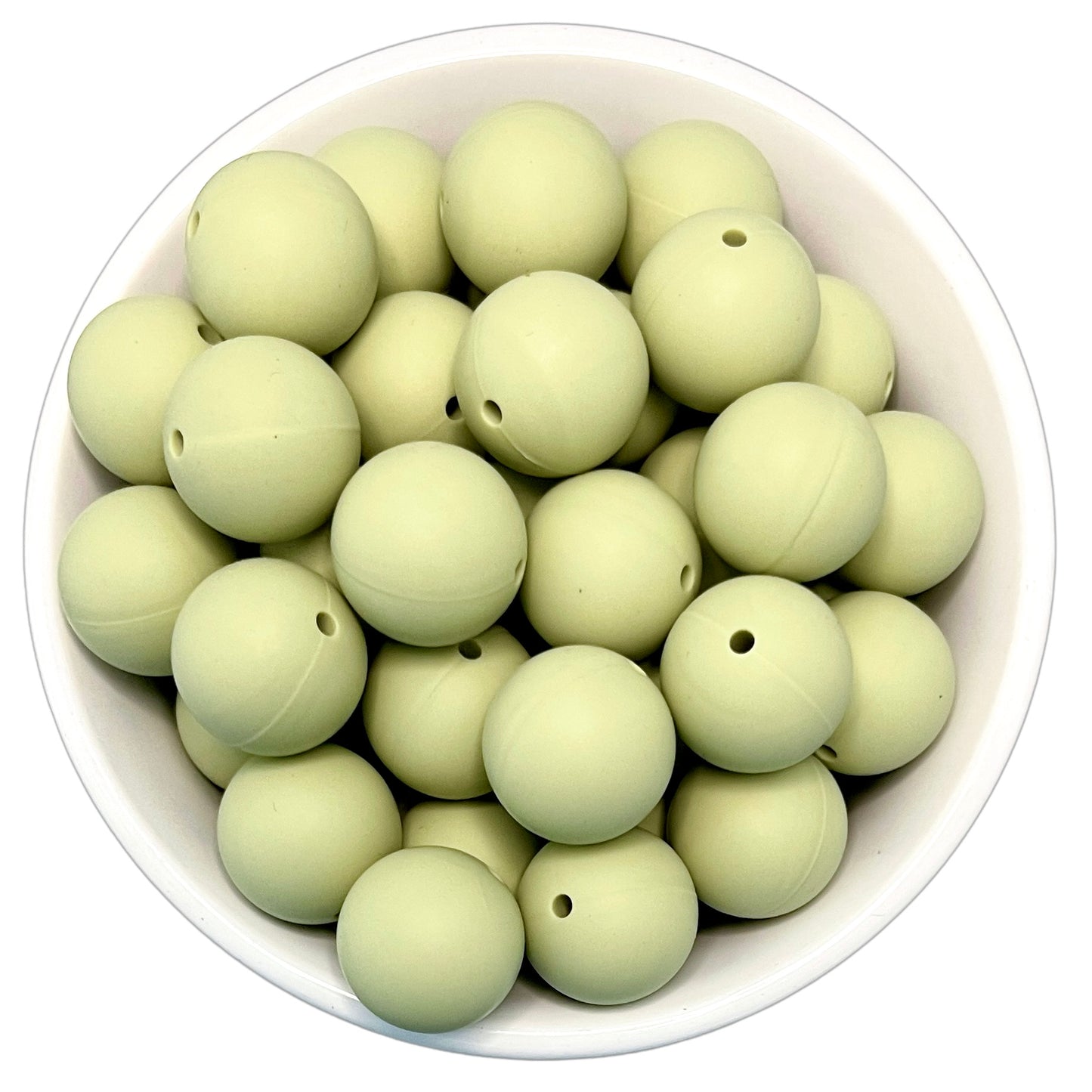 Sage Green 19mm Silicone Beads - 5 pk.