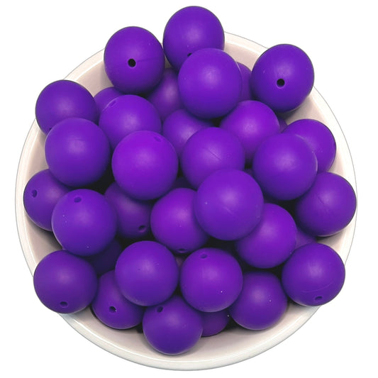 Purple 19mm Silicone Beads - 5 pk.