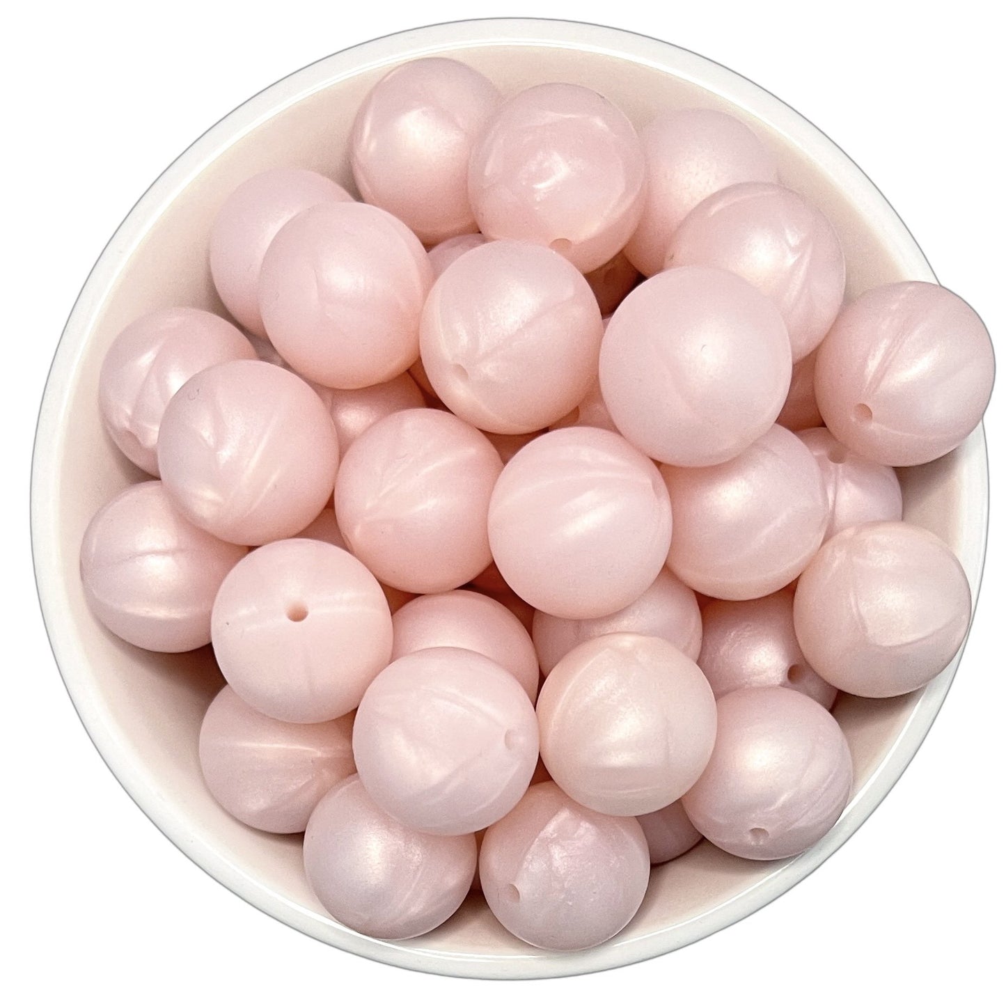 Pink Pearl 15mm Silicone Beads - 10 pk.