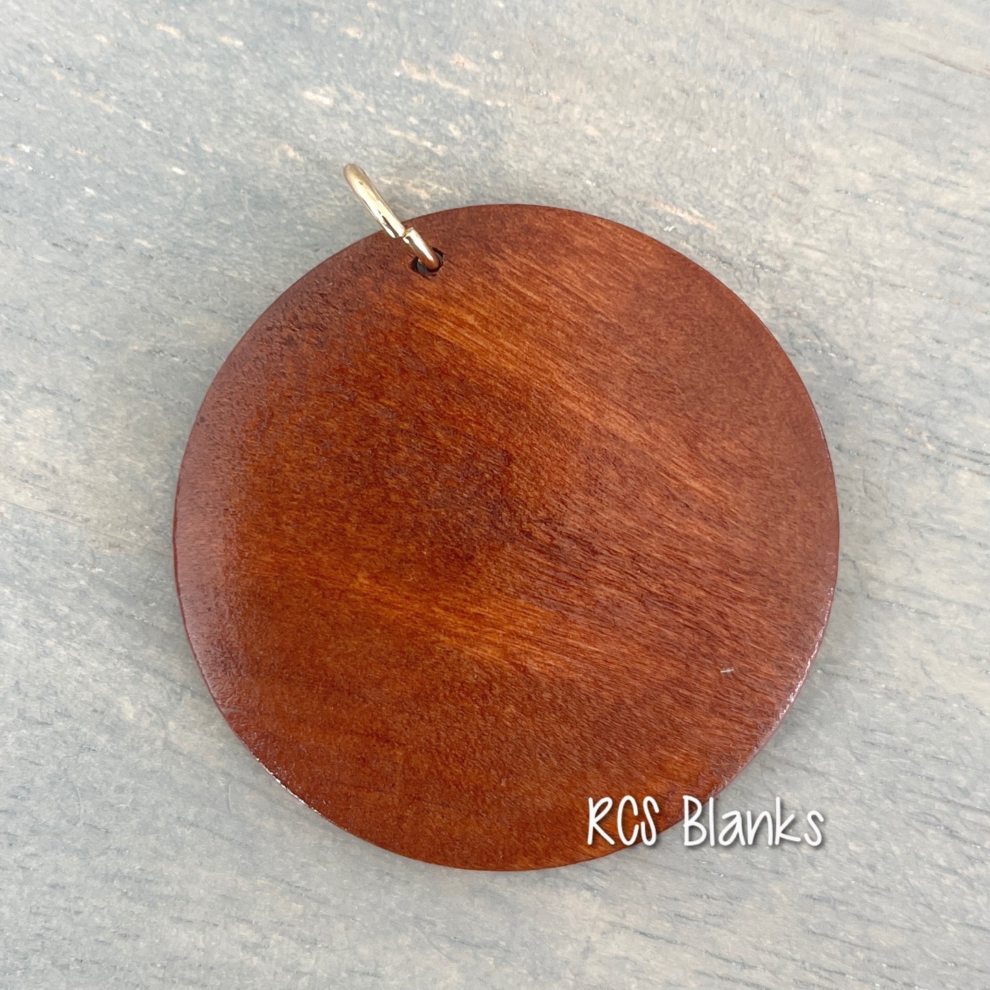 Dark Wood Disc w/ Ring