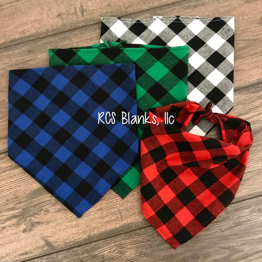 Buddy Buffalo Plaid Dog Scarf