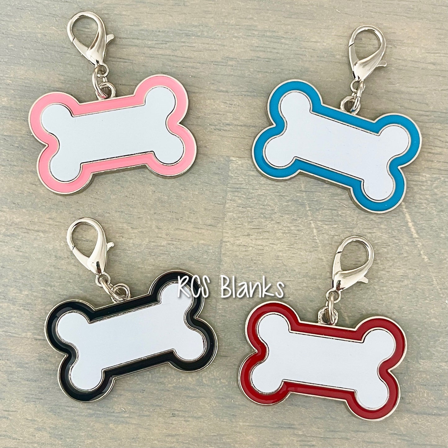 Enamel Dog Bone Sublimation Collar Tag