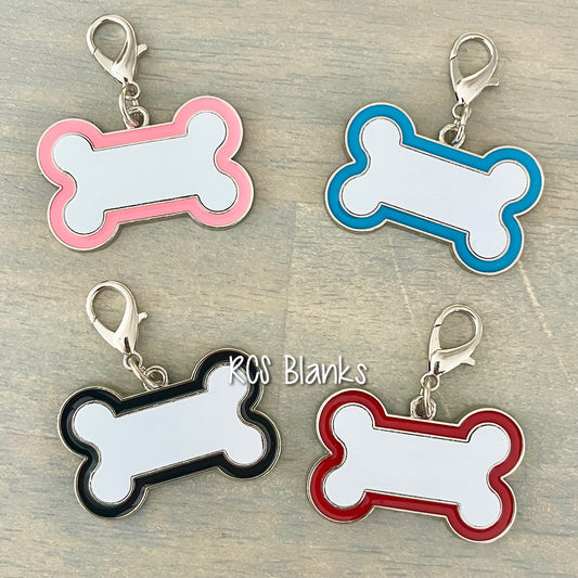 Enamel Dog Bone Sublimation Collar Tag