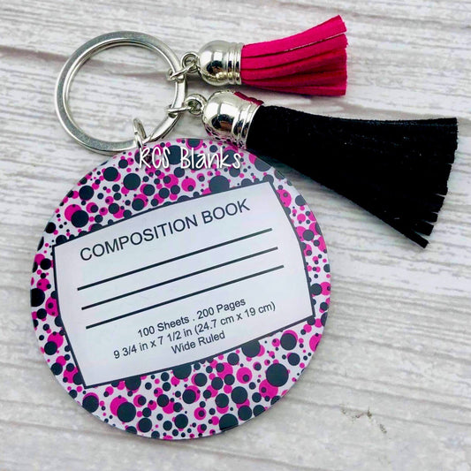 Composition Notebook Acrylic Keychain