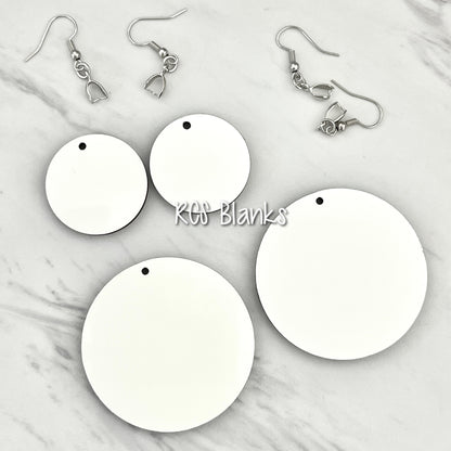 Round MDF Sublimation Earrings