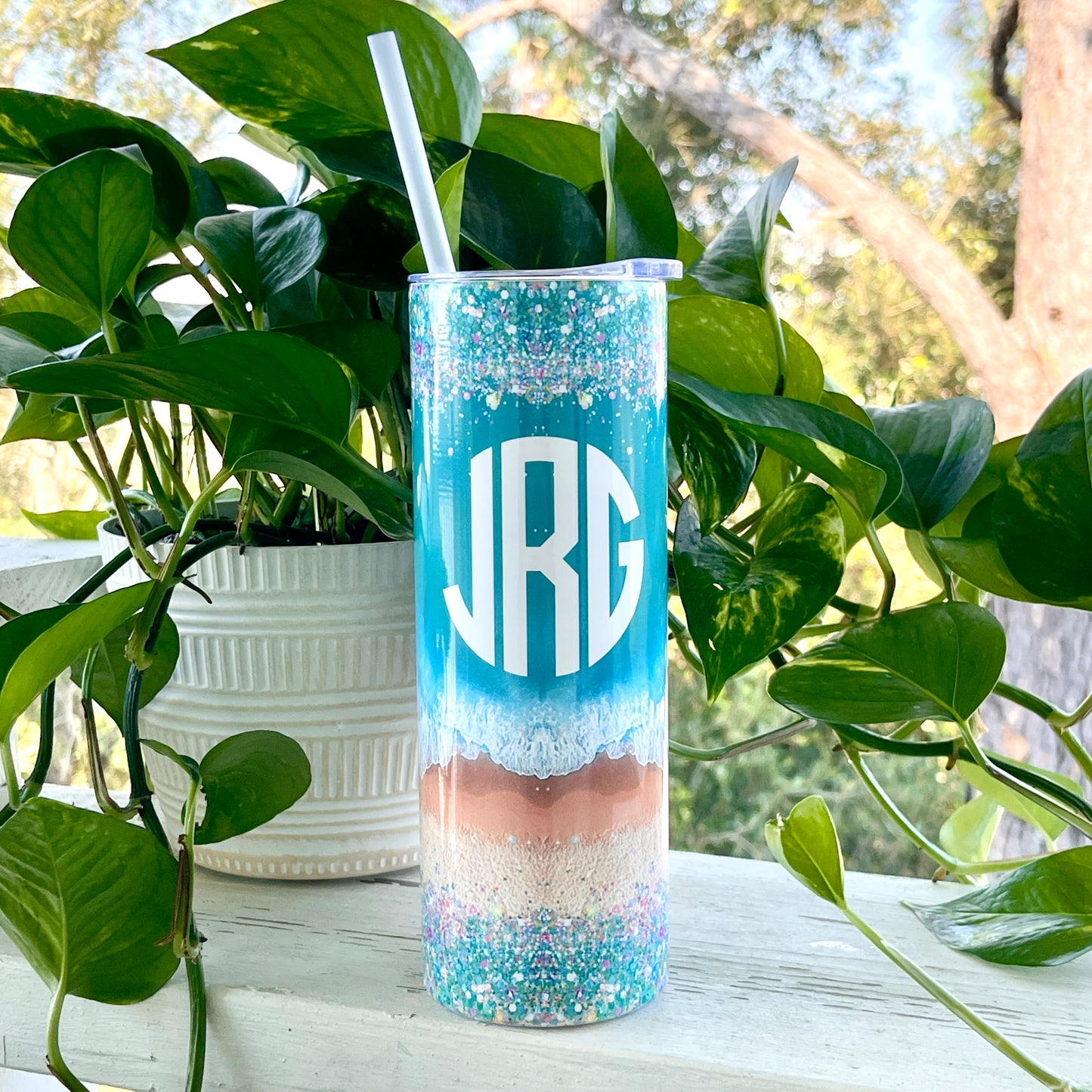 Monogram Beach Wave Tumbler