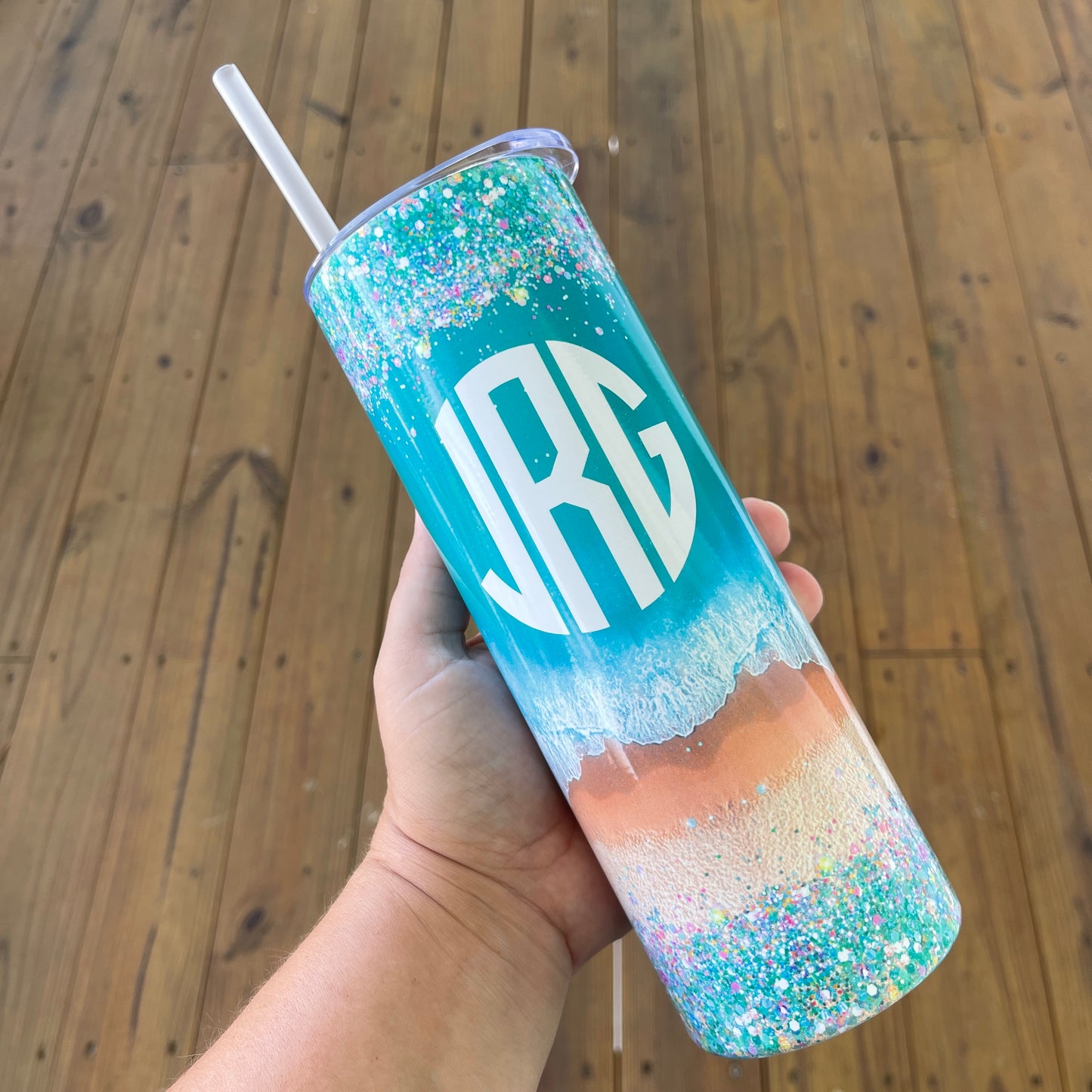 Monogram Beach Wave Tumbler