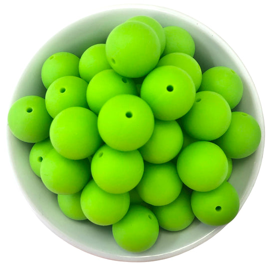 Spring Green 19mm Silicone Beads - 5 pk.